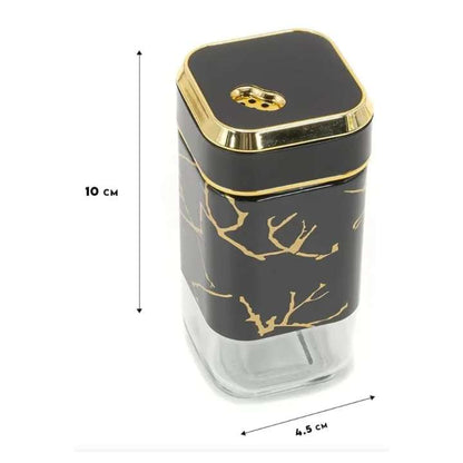 Glass Marble Salt & Pepper Shaker Set | Flip‑Lid Freshness Seal | Elegant Kitchen Table Seasoning Shakers