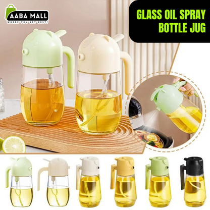 Portable Glass Bottle Dispenser for Olive Oil | Glass Oil Spray Bottle jug