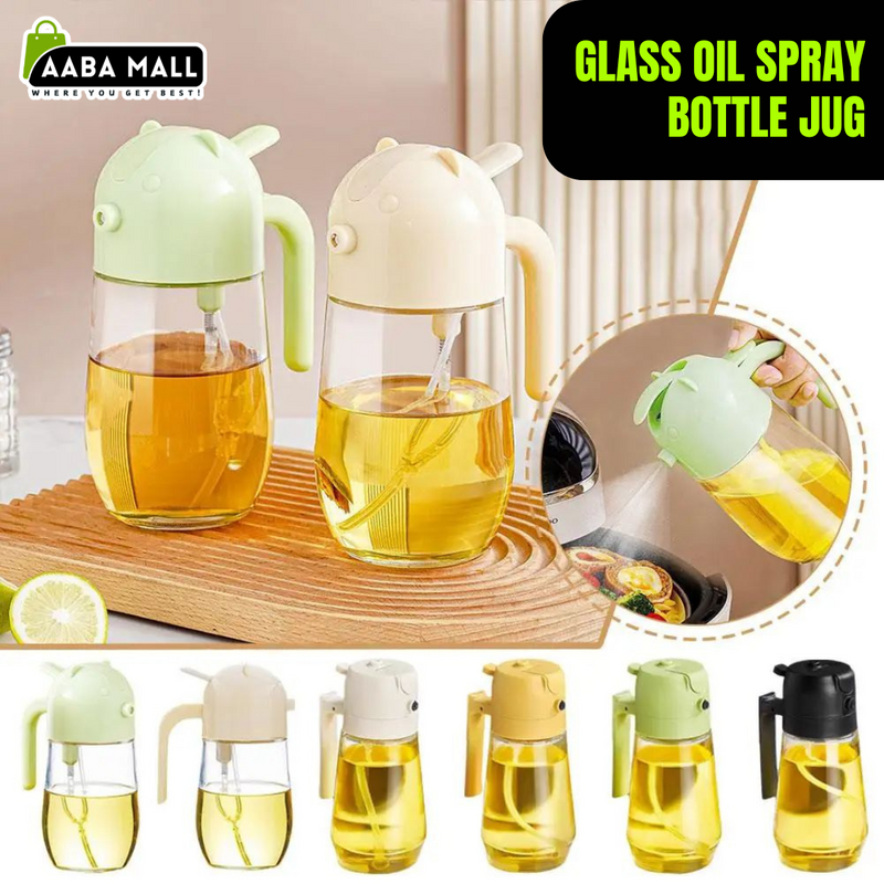 Portable Glass Bottle Dispenser for Olive Oil | Glass Oil Spray Bottle jug - AABA MALL