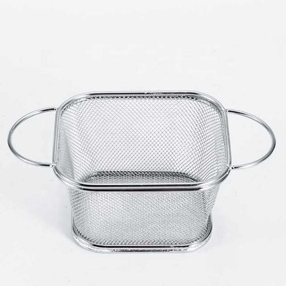 Stainless Steel Fry Basket – Deep Fryer Strainer Net for Roasting, Steaming, Straining & Rinsing – Durable Cooking Basket for Home & Commercial Use