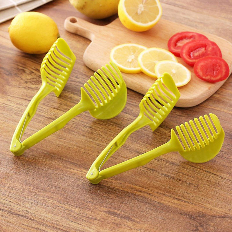 Multi-Purpose Fruit & Vegetable Slicer Holder ? Tomato, Lemon, Potato, Egg, Onion Cutter & Peeler Tool - AABA MALL