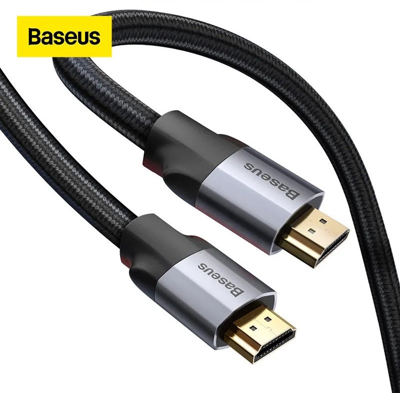 Baseus 4KHD 60HZ HDMI Cable Enjoyment Series 4KHD 60HZ Male To 4KHD Male Adapter Nylon braided wire Cable 2 METER - AABA MALL