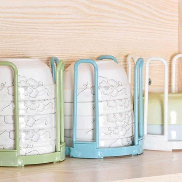 Kitchen Bowl Organizer, Plastic Kitchen Tableware Storage Rack - AABA MALL