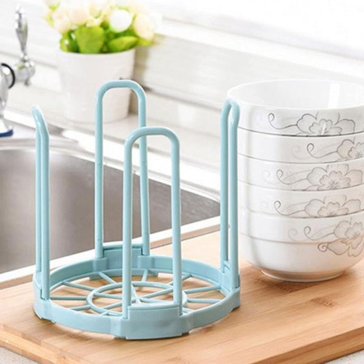 Kitchen Bowl Organizer, Plastic Kitchen Tableware Storage Rack - AABA MALL