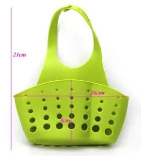 Basket Shape Kitchen Sink Bathroom Hanging Strainer Organizer Storage Sponge Holder Bag - AABA MALL