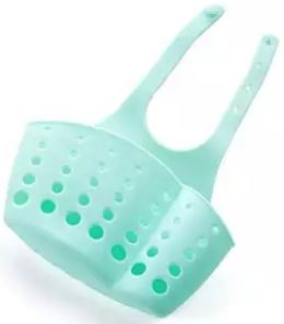 Basket Shape Kitchen Sink Bathroom Hanging Strainer Organizer Storage Sponge Holder Bag