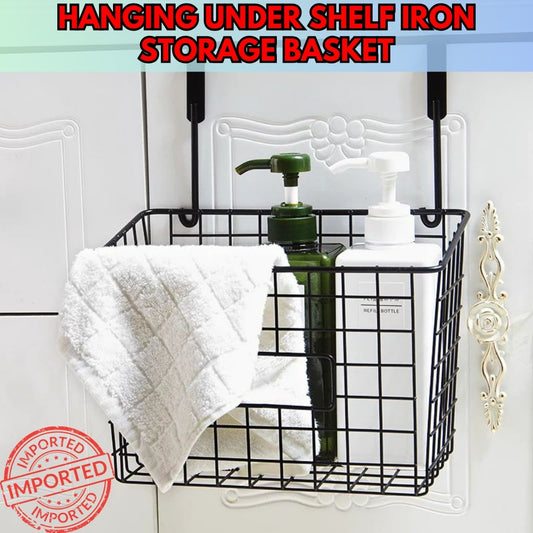 Hanging Under Shelf Iron Storage Basket