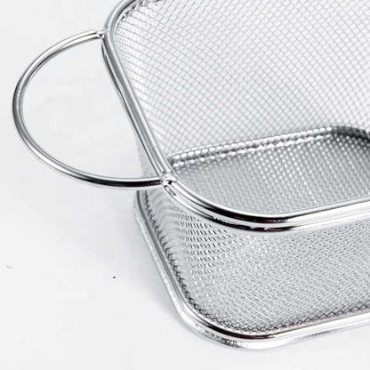 Stainless Steel Fry Basket – Deep Fryer Strainer Net for Roasting, Steaming, Straining & Rinsing – Durable Cooking Basket for Home & Commercial Use