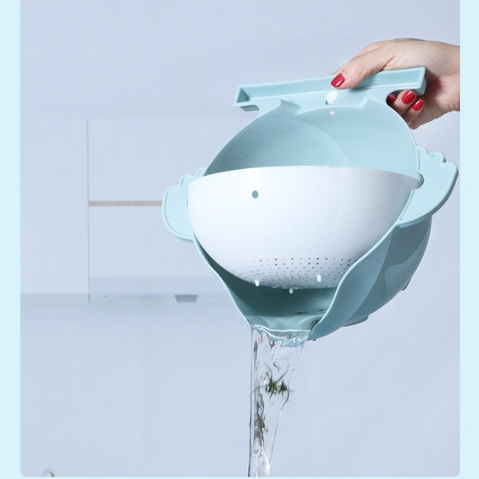 Multi-Purpose Vegetable Grater, Cutter And Rice Drain Bowl - 7 in 1 - AABA MALL
