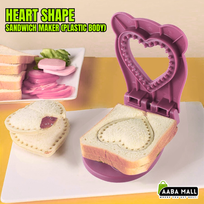 Heart Shape Sandwich Sealer & Cutter – Stainless Steel Bread Mold for Homemade Sandwiches