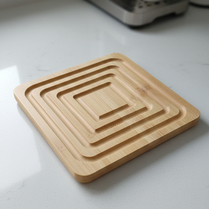 Heat-Resistant Bamboo Trivet Mat