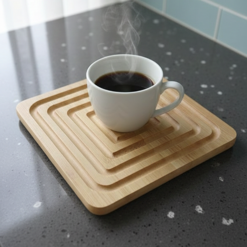 Heat-Resistant Bamboo Trivet Mat