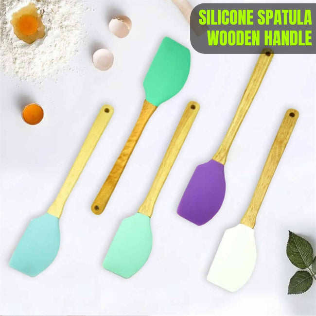 Heat-resistant silicone spatula kitchen utensil