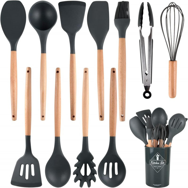 heat resistant non-stick cooking spatula set
