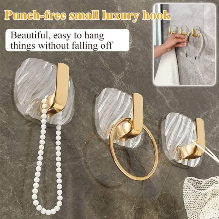 Heavy-Duty Self-Adhesive Golden Hooks