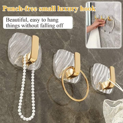 Heavy-Duty Self-Adhesive Golden Hooks