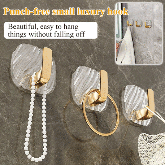 Heavy-Duty Self-Adhesive Golden Hooks – Wall Hooks for Home & Kitchen | Strong Hold up to 2kg - AABA MALL