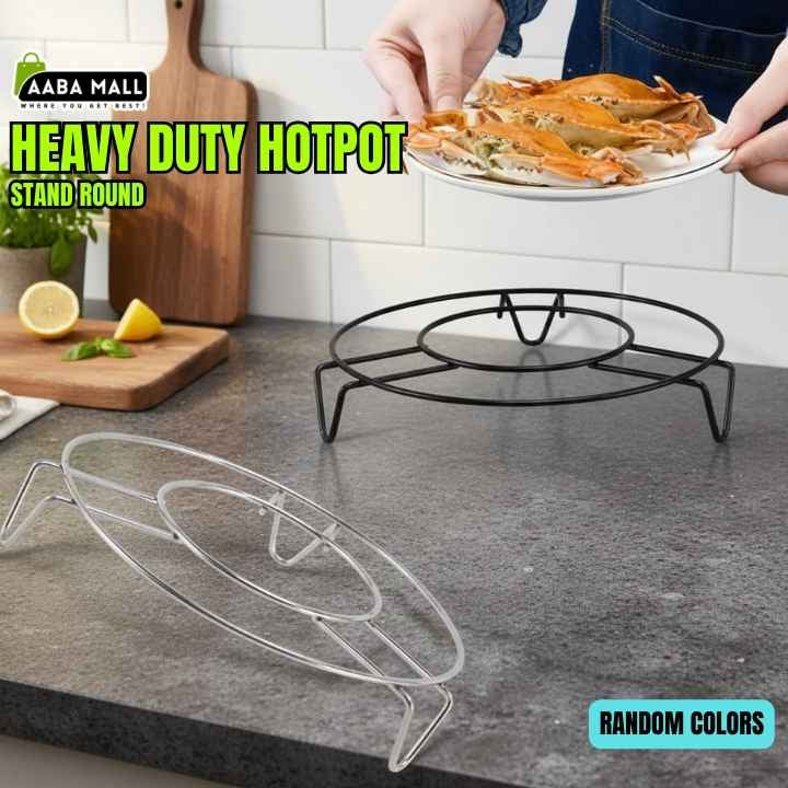 Stove Top Grill & Hot Pot Stand – 8 Inch Chrome Plated Multipurpose Hotpot / Plant Pot Shelf