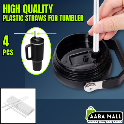 High-Quality Reusable Plastic Straws for Tumblers – Durable, BPA-Free Drinking Straws for Smoothies, Juices, Iced Coffee & Water Bottles - AABA MALL