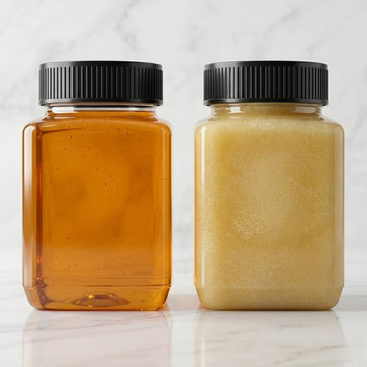 Square Gold Plastic Airtight Jar (500GM) - Best for Salt & Honey Packagaing