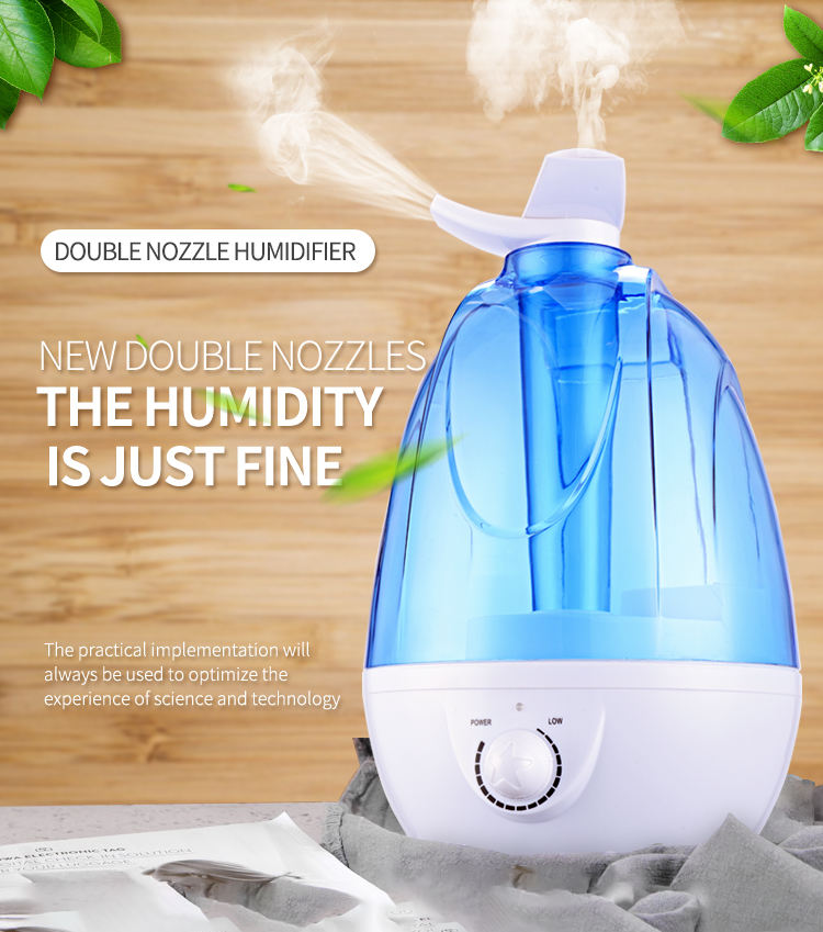 office and nursery moisture humidifier with silent mist