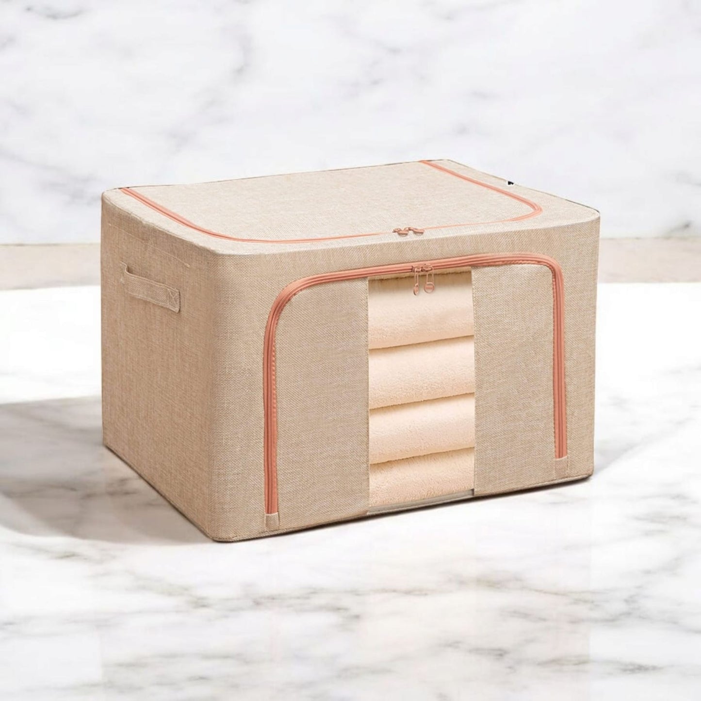 Oxford 66L Folding Storage Bag with Zipper Lid