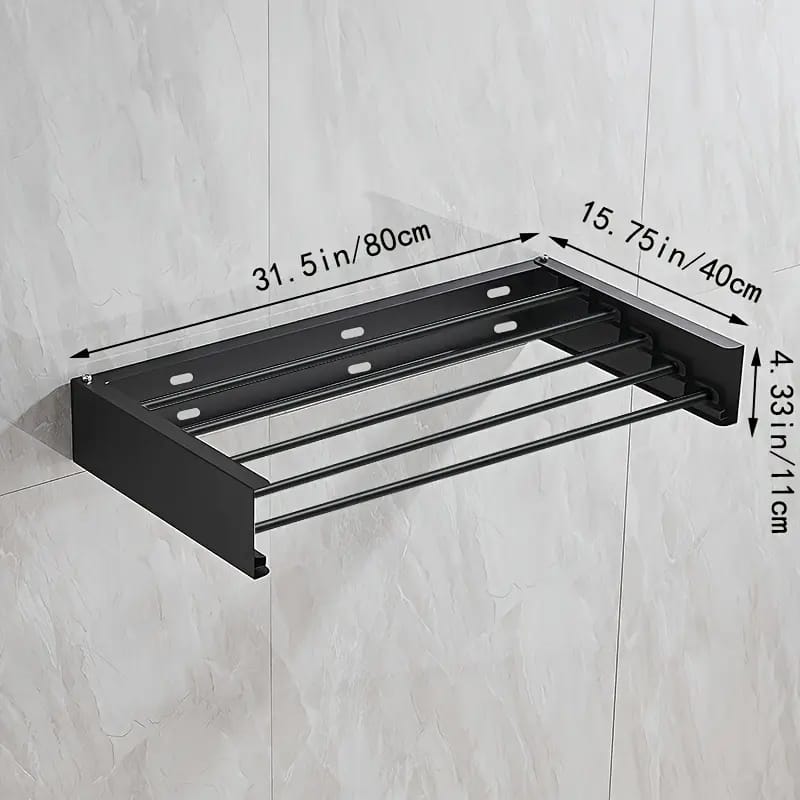 Invisible Wall-Mounted Clothes Drying Rack Stand Hanger - AABA MALL