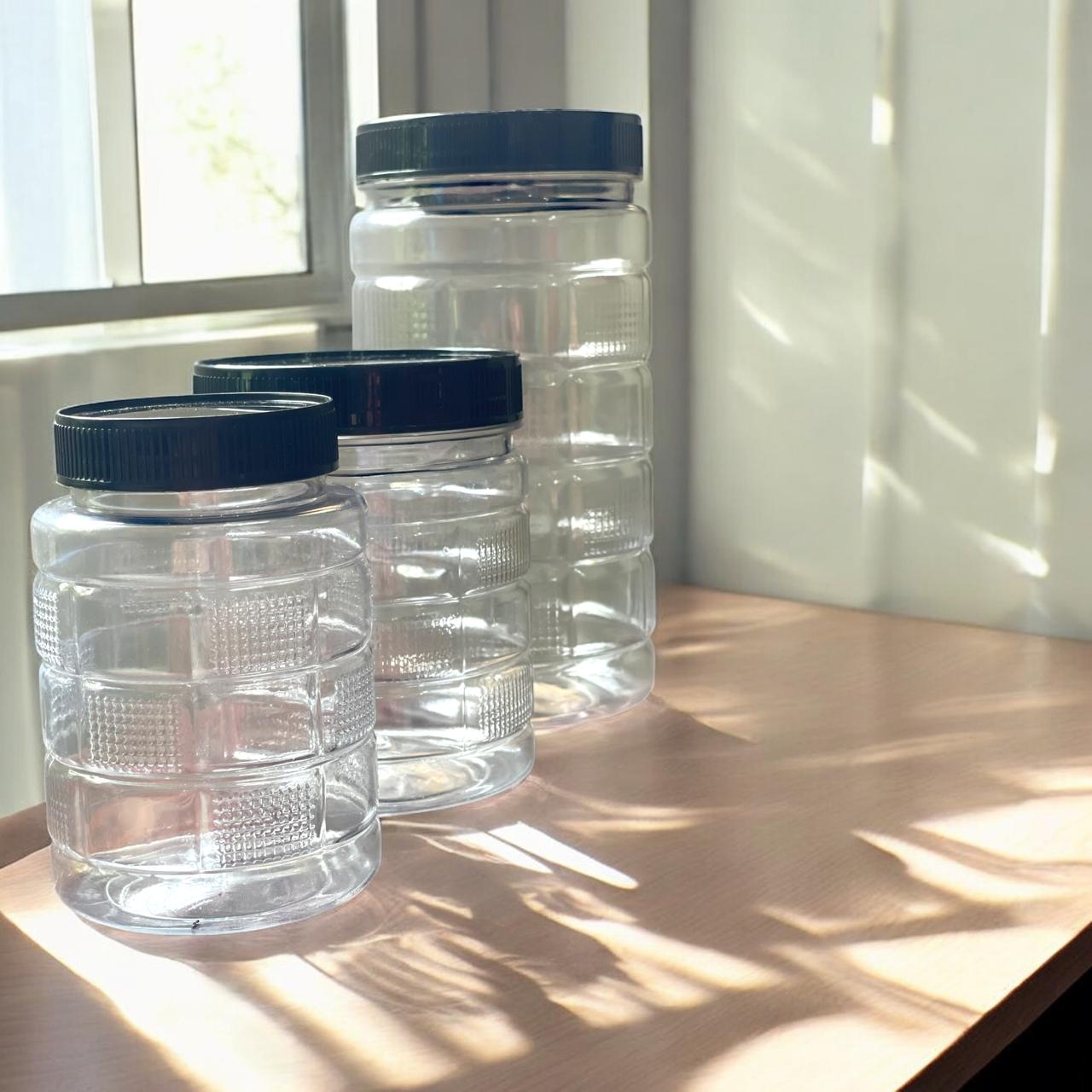 18 Cubic Jars Complete Set (6 Jars 1KG – 6 Jars 500GM – 6 Jars 250GM)