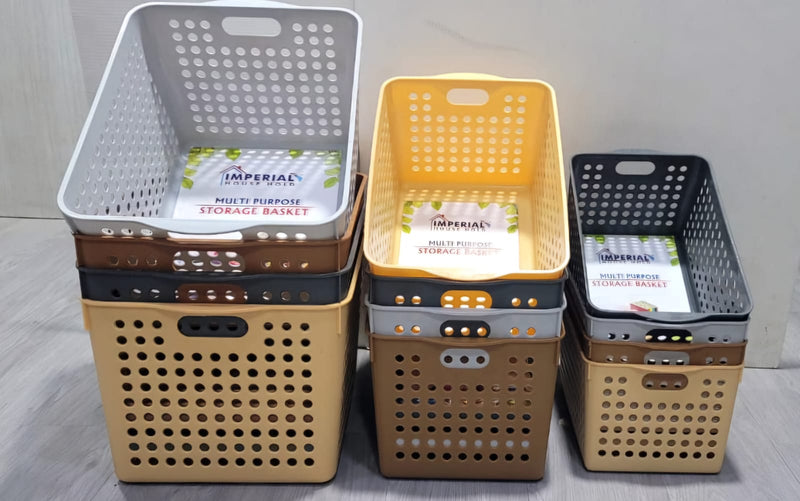 Multi-Purpose Plastic Storage Basket Box - AABA MALL