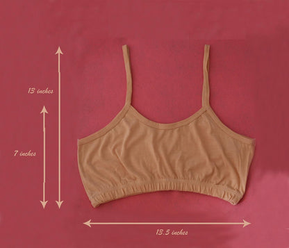 Skin Color Betties Half Body Camisole for Women/Girls | Comfortable Innerwear | Free Size Half Shameez Slip