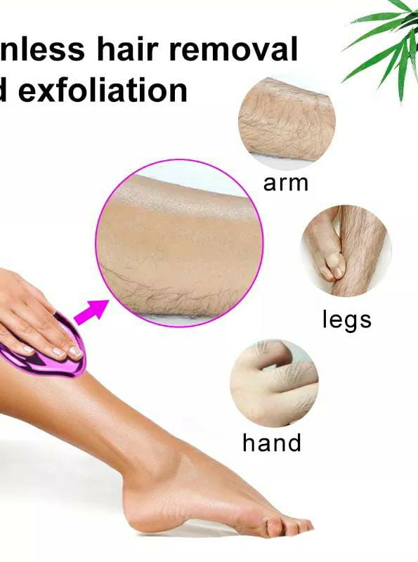 Crystal Epilator Hair Eraser ? Painless Hair Removal & Exfoliation Tool for Women & Men ? Reusable, Gentle, and Safe for Arms, Legs, Back & More - AABA MALL