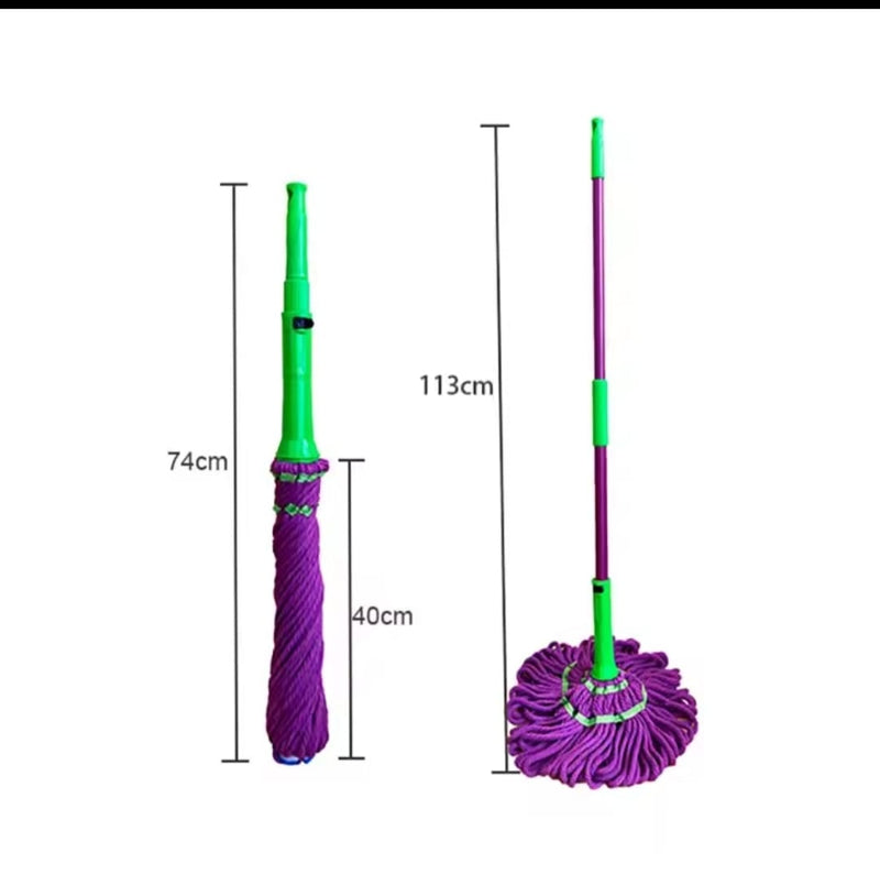 360ø Rotating Microfiber Mop ? High Absorbent Floor Cleaning Mop with Wet & Dry Use, Dirt-Water Separation ? Household & Commercial Cleaning Tool - AABA MALL