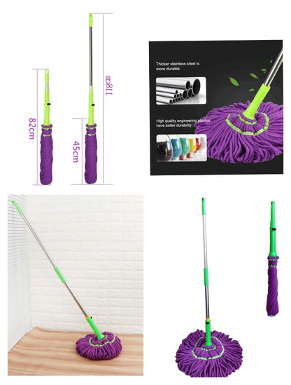 360° Rotating Microfiber Mop – High Absorbent Floor Cleaning Mop with Wet & Dry Use, Dirt-Water Separation – Household & Commercial Cleaning Tool