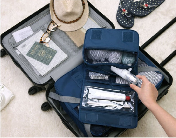 Hanging Travel Toiletry Bag ? Portable Makeup Pouch & Cosmetic Organizer Case for Women and Girls - AABA MALL