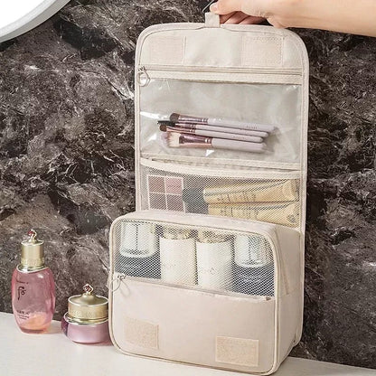 Hanging Travel Toiletry Bag – Portable Makeup Pouch & Cosmetic Organizer Case for Women and Girls