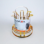 Luxury Metal Glass Drying Rack ? 6-Cup Holder with Fixators, Mug Drainer & Organizer Stand for Kitchen Counter ? Water Mug Drying Shelf for Home & Household Use - AABA MALL