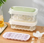 21‑Grid Easy Release Ice Cube Tray with Storage Box & Shovel | Food‑Grade BPA‑Free Ice Mold | DIY Ice Cube Maker Freezer Bin for Kitchen, Bar & Party Drinks