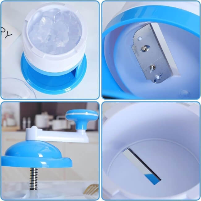 Manual Ice Shaver & Snow Cone Machine – Hand‑Crank Slushie & Gola Ganda Maker for Summer Drinks
