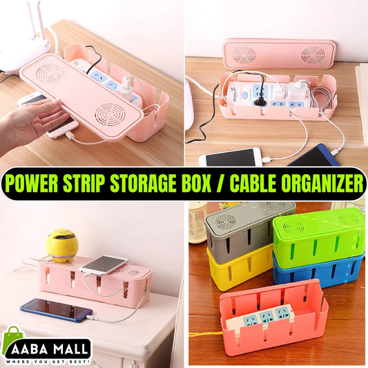 Power Strip Storage Box Power Plug Socket Cable/Wire/Cord Organizer Organizer