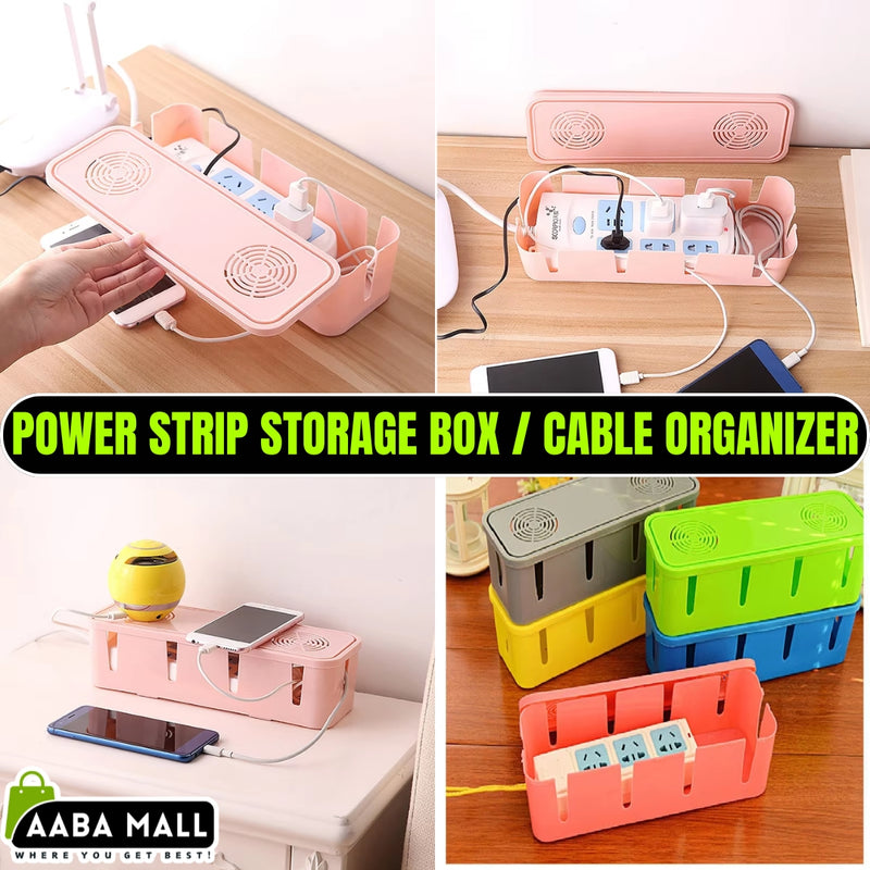 Power Strip Storage Box Power Plug Socket Cable/Wire/Cord Organizer Organizer - AABA MALL