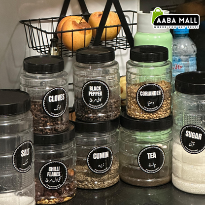 plastic jar set, airtight containers, cubic jars, kitchen storage, food storage jars, BPA free jars, snack jars, premium jar set, kitchen organizer
