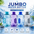Jumbo Water Bottle - 2 Liter Leakproof Refrigerator Water Bottle | Bubble Textured BPA-Free PET Plastic Fridge Bottle Set 2000ML