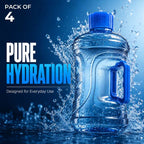 Jumbo Water Bottle - 2 Liter Leakproof Refrigerator Water Bottle | Bubble Textured BPA-Free PET Plastic Fridge Bottle Set 2000ML