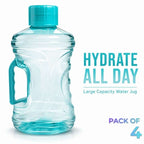 Jumbo Water Bottle - 2 Liter Leakproof Refrigerator Water Bottle | Bubble Textured BPA-Free PET Plastic Fridge Bottle Set 2000ML