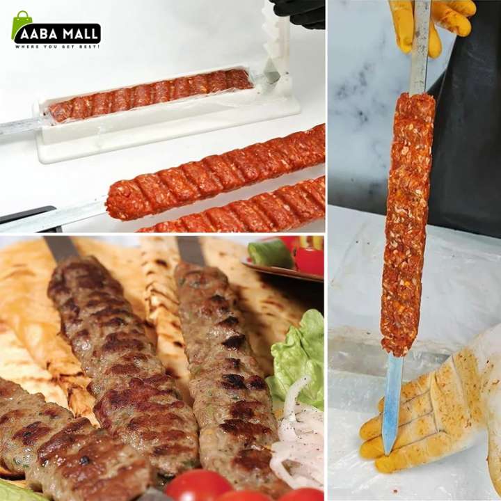 Kabab Maker for Skewers and Sticks | Manual Kabab Making Tool | Easy BBQ Kabab Maker Machine for Kitchen & Outdoor Grilling