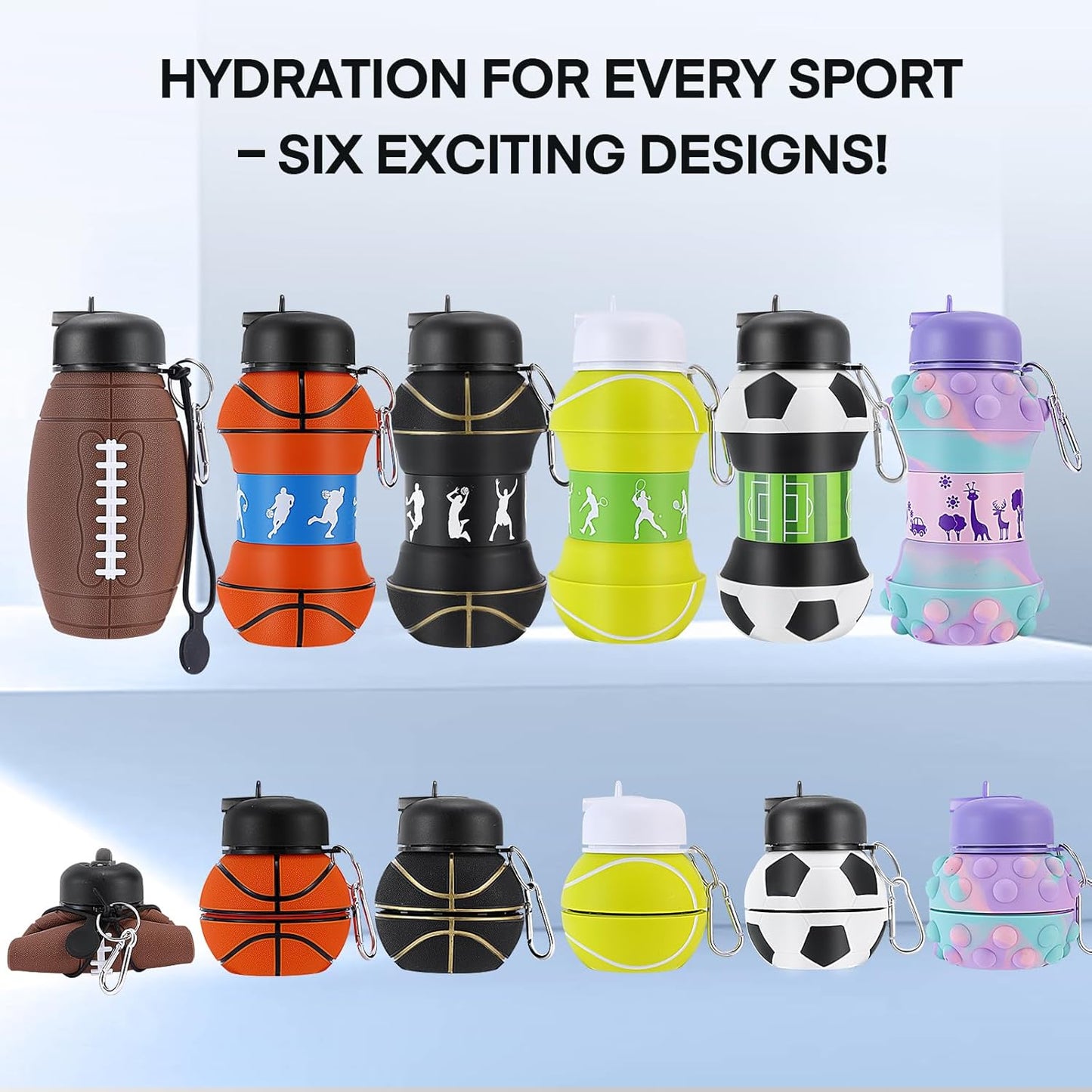 Kids Sports Collapsible Water Bottle