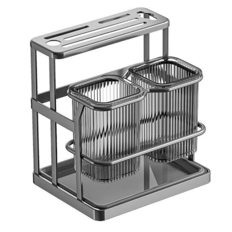 Kitchen cutlery holder with compartments