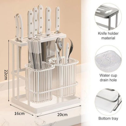 Kitchen cutlery holder with compartments