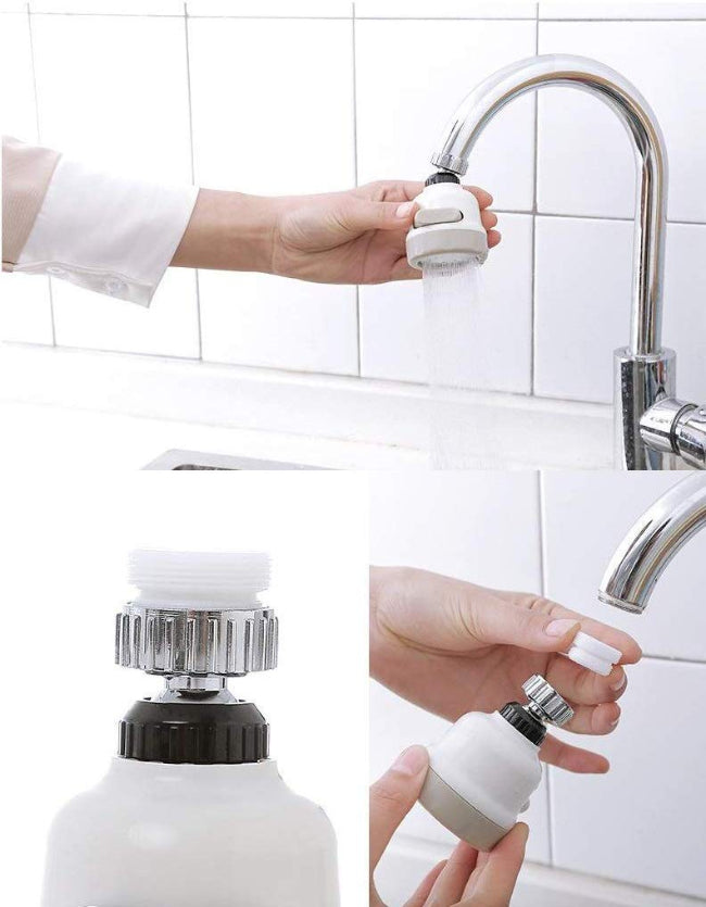 Universal splash proof water saving faucet nozzle