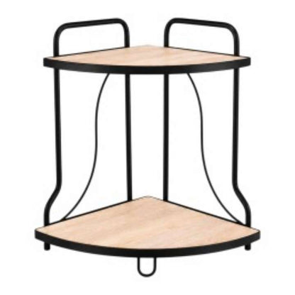 Kitchen & Home 2-tier metal corner rack organizer for kitchen countertop, bathroom accessories, spices, toiletries, and home storage
